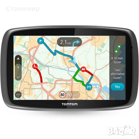 TomTom Go 51 навигация с КАРТИ, ТРАФИК ИНФОРМАЦИЯ И ПРЕДУПРЕЖДЕНИЯ ЗА КАМЕРИ ЗА ЦЯЛ СВЯТ С ДОЖИВОТНО, снимка 2 - Навигация за кола - 51113834