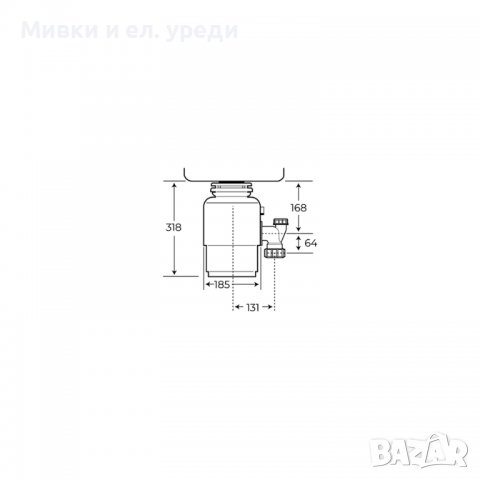 Мелница за мивка ТЕКА TR 750, снимка 2 - Мивки - 38671868