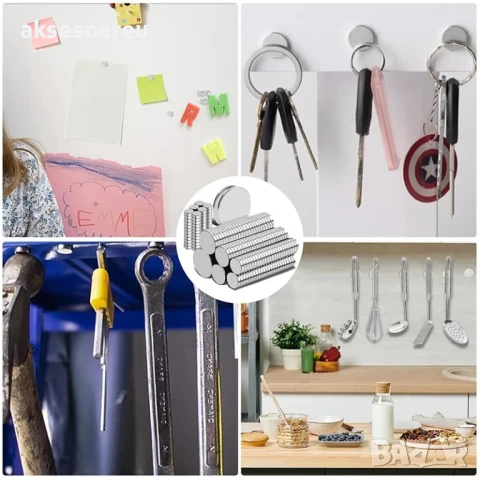 10 бр. Супер силни нови неодимови дискови малки 25 х 2 мм. мощни магнити за хладилник и офис магнит, снимка 15 - Други инструменти - 50524133