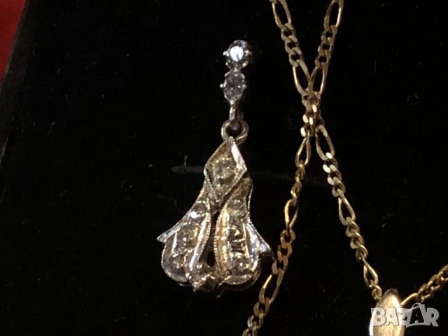 Комплект от платина с диаманти!, снимка 9 - Бижутерийни комплекти - 26665161