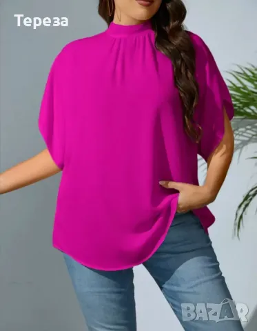 🆕 Tуника в циклама / XL-XXL, снимка 5 - Туники - 50105080