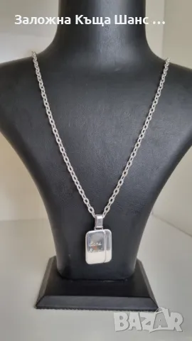 Сребърен синджир с висулка , снимка 5 - Колиета, медальони, синджири - 47365997