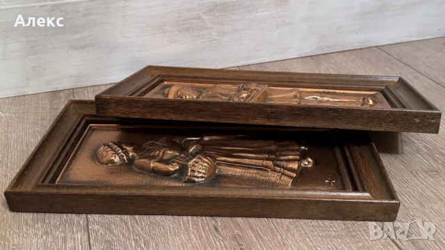 Комплект Френски медни картини., снимка 3 - Картини - 52794663