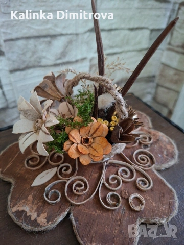 Декорации с цветя-ръчна изработка., снимка 3 - Декорация за дома - 53130876