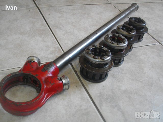 VIRAX 521A-Made in FRANCE-Плашка Водопроводна/Винтонарезка/Винторезка За Резби Тръби-с 4 бр.Глави, снимка 5 - Други инструменти - 40225416