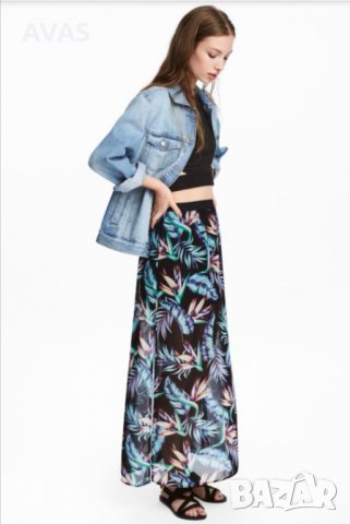 Нова -45% плажна пола H&M черна воалена лятна S размер, снимка 1