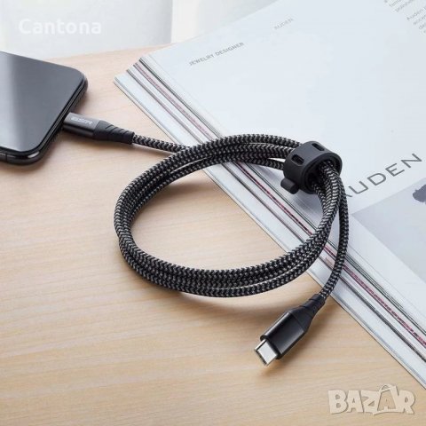 ESR USB-C към Lightning кабел 1 метър, MFi сертифициран PD кабел за бързо зареждане за iPhone , снимка 2 - Аксесоари за Apple - 40125759