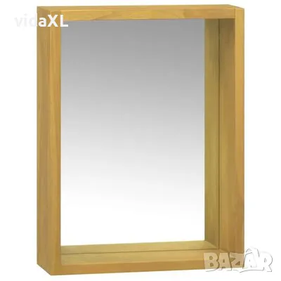 vidaXL Шкаф с огледало, 30x10x40 см, тиково дърво масив(SKU:338243, снимка 1 - Шкафове - 47399528