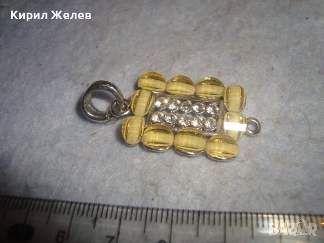 КРАСИВ КРИСТАЛЕН МОДЕН СРЕБРИСТ АРТ МЕДАЛЬОН ПЕНДАНТ ВИСУЛКА 27730, снимка 4 - Обеци - 37715782