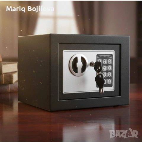 Електронен сейф с кодова клавиатура и резервен механичен ключ – 4.6L, снимка 2 - Други стоки за дома - 53200880