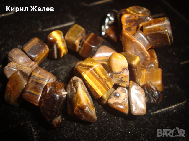 СКЪПОЦЕННА ГРИВНА ТИГРОВО ОКО ХЕНД МЕЙД АРТ ИЗРАБОТКА 11026, снимка 2 - Гривни - 32525398