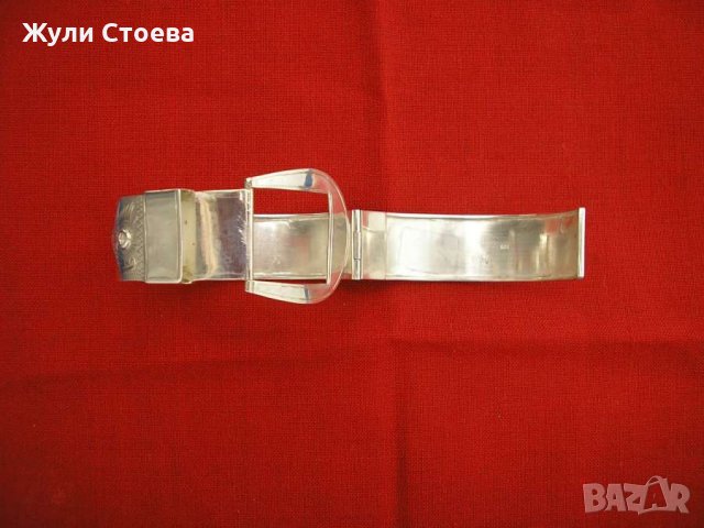 Масивна , твърда , сребърна гривна колан, снимка 2 - Гривни - 26244494