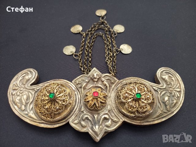 Пафти Сребърни Филигран Позлата Носия, снимка 3 - Антикварни и старинни предмети - 43923556