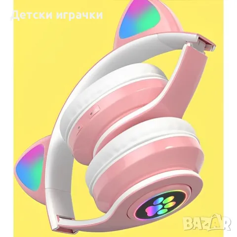 Безжични слушалки - светещи котешки уши, K028, снимка 16 - Bluetooth слушалки - 49158760