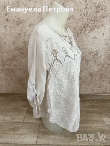 Дамска ежедневна риза с бродерия, снимка 2 - Ризи - 48071475