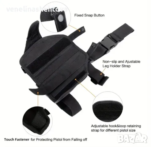 Универсален тактически кобур за пистолет за крак , снимка 3 - Оборудване и аксесоари за оръжия - 50436272