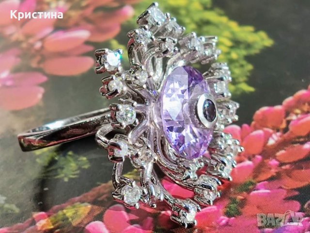 Уникално красив сребърен пръстен , снимка 3 - Пръстени - 39314806