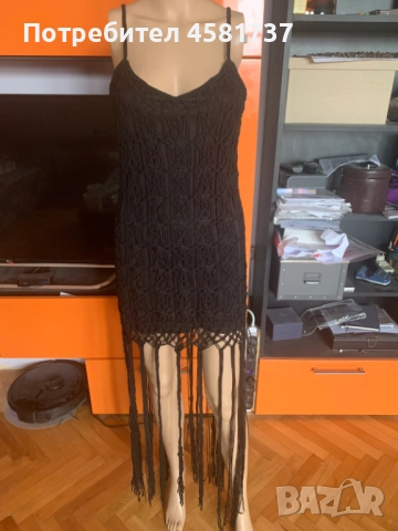 Плажна секси туника с ресни