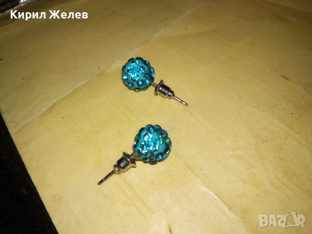 НЕЖНИ ТОПЧЕСТИ ВИНТИДЖ АРТ ОБЕЧКИ със СИН ЕМАЙЛ и КРИСТАЛЧЕТА 37040