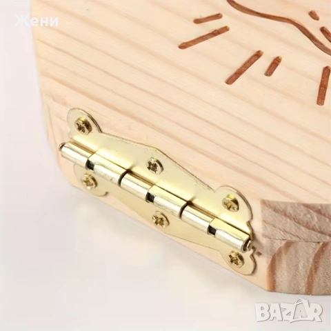 Дървена кутийка за зъбки, с пинсета и шишенце, снимка 4 - Други - 53530699