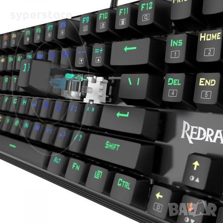 Клавиатура Геймърска USB Redragon Partryusa K570 Механична клавиатура с RGB Подсветка, снимка 4 - Клавиатури и мишки - 33471365