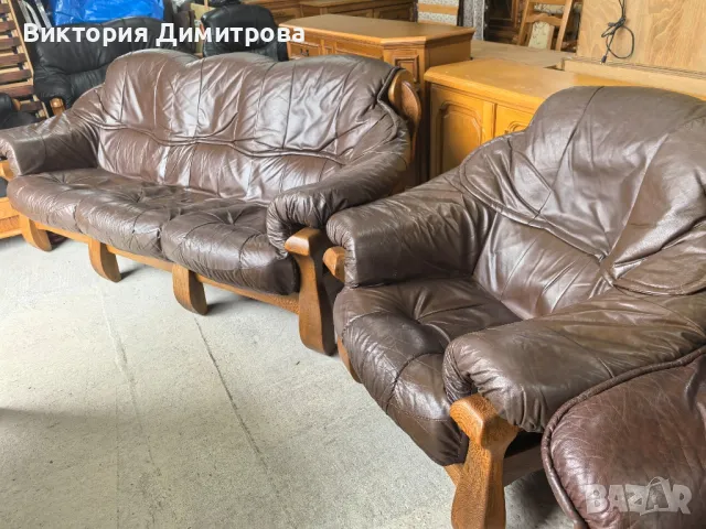 Комплект дивани 3+2+1 Естествена кожа , снимка 11 - Дивани и мека мебел - 49045312