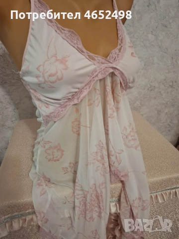 Розова Нощничка, снимка 4 - Бельо - 52442681