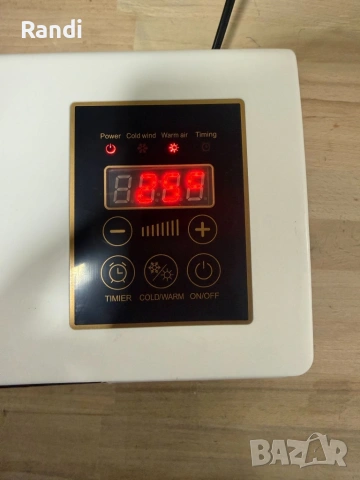 Стенен PTC отоплител и вентилатор LX-333 – 1800W, дистанционно управление и таймер, снимка 6 - Отоплителни печки - 53561636