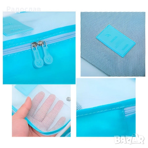 Комплект органайзер за багаж с 6 чанти за подреден и лесен транспорт, снимка 3 - Други стоки за дома - 52911180