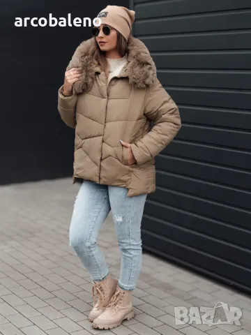 FIXMIX Дамско ватирано зимно яке с качулка, 3цвята , снимка 11 - Якета - 48525592