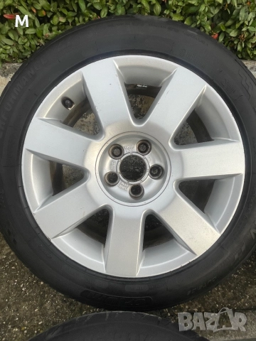 Джанти 16" 5х100 с гуми 205/55/16 Skoda,VW,Seat,Audi, снимка 5 - Гуми и джанти - 52342802