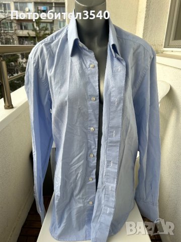 Синя мъжка риза MONNI, снимка 8 - Ризи - 43351962