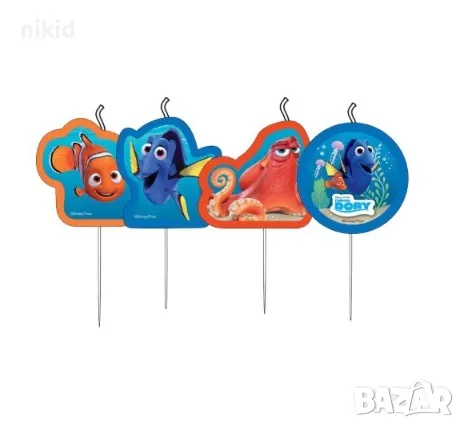 5 бр свещи свещ Търсенето на Немо Дори капитан Nemo риба торта Рожден ден детско парти топери топер