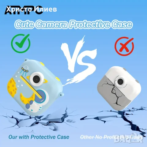 Детски фотоапарат за моментални снимки с принтер и вградени игри, снимка 5 - Други - 51127540