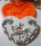 Кон конче Карусел въртележка в голямо сърце силиконов молд форма фондан гипс украса декор, снимка 1 - Форми - 38086730