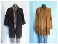 Два броя / Дизайнерско манто тип туника "Uterque", "Unbranded" / Естествен набук , снимка 1