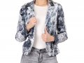 Дамско сако в сиви, сини и бели нюанси Margo Collection