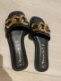 Дамски летни чехли със златна катарама, снимка 1 - Чехли - 42936599