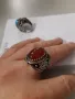 Масивни мъжки бутикови сребърни пръстени с позлата ръчна изработка, снимка 8