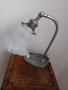 Настолна лампа от стъкло и метал, Австро-Унгария, началото на 20-ти век, снимка 1 - Настолни лампи - 43100483