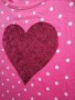 Детски блузи розови  на  точки, има лъскаво сърце, снимка 4