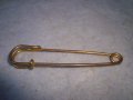 СТАРА БРОНЗОВА ПОЗЛАТЕНА РЕТРО ФИБУЛА АРТ ИГЛА РЪЧНА МАЙСТОРСКА ИЗРАБОТКА 29044, снимка 1