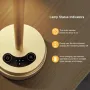 GOVSSING Настолна LED лампа 5200mAh акумулаторна, 3 цветни режима, димируема, таймер, златисто, снимка 7