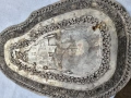 Посребрен старинен поднос , снимка 2