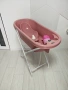Бебешка вана 88 см с оттичане, термометър и подложка – Nordic Pink , снимка 1