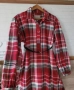 Рокля тип риза червено каре , снимка 6