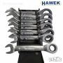 Комплект къси тресчотъчни ключове 8-19 мм HAWEK HW-51072S, снимка 2
