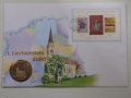 рядък плик с монета и марки Лихтенщайн 5 евро 1996 , снимка 1 - Нумизматика и бонистика - 38217869