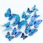 Комплект от 12 декоративни пеперуди, които да поставите на стената 3D с евтини магнитни декорации за, снимка 9