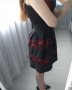 Официална рокля в черно и червено, снимка 2